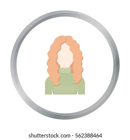 Redhead icon cartoon. Single avatar,peaople icon from the big avatar cartoon.