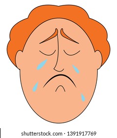 Ilustración vectorial del niño de la cabeza roja