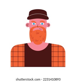 redhead man avatar character icon