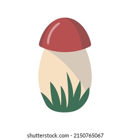 Redhead mushroom isolated on a white background. vector illustration