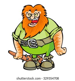 redhead ogre with cudgel