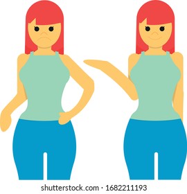 
Redhead presenting something vector 2d cartoon