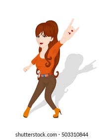 Redhead rocker girl