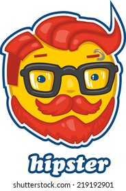 redhead smiley hipster