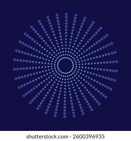 Redial blue shades, redial, blue shades with circle, dark blue background.