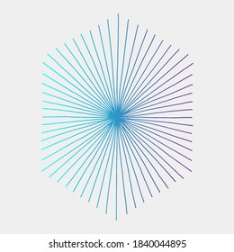 Redial line background burst of polygon elements texture illustration vector