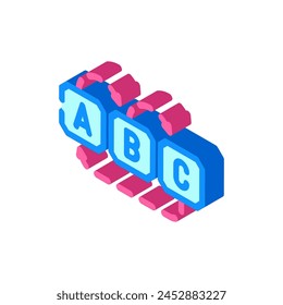 redirect chain seo isometric icon vector. redirect chain seo sign. isolated symbol illustration