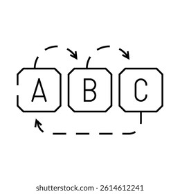 redirect chain seo line icon vector. redirect chain seo sign. isolated contour symbol black illustration