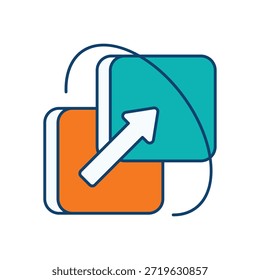 Icono de redirección Vector ilustración de stock