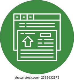Redirect Outline Circle Style Icon Design