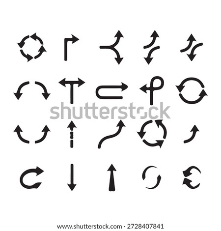 “Orbits and Redirects: A 15-Symbol Collection of Circular, Angular, and Dynamic Arrow Motions”