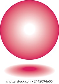 Redish Pink Ball simple vector illustration