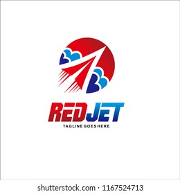 Redjet Logo Template. Redjet Logo Design.