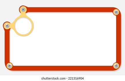 redl frame for text with screws