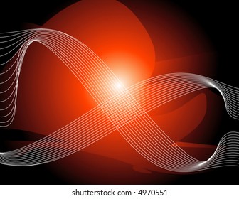 Red-light Ribbon Abstract