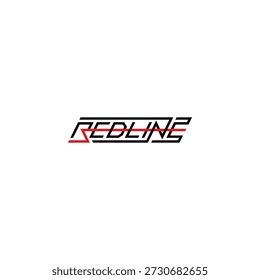 Redline modern typographic logo design.