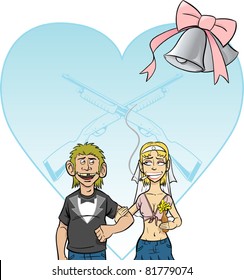 Redneck couple getting married