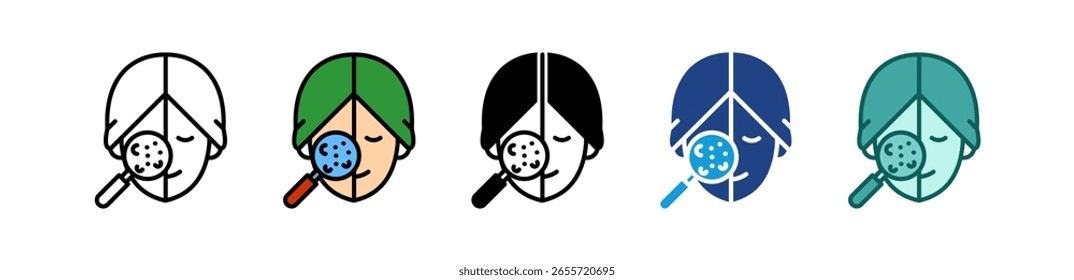 Ícone de vermelhidão Ilustração de vetor múltiplo