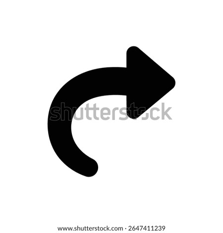 Redo arrow curved right icon symbolizing repeat or redo action