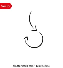 Redo Arrow Icon. Direction arrow sign. Motion icon.