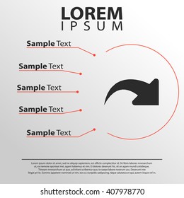 redo arrow icon. infographics template