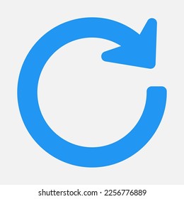 Redo arrow icon vector illustration in flat style, use for website mobile app presentation