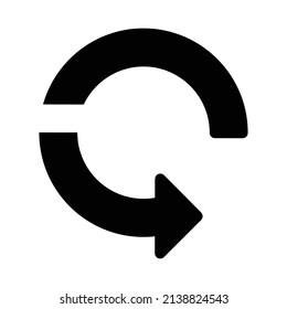 Redo Arrow Icon.Arrow Icon in trendy flat style isolated. Arrow symbol for your web site design, logo, app, UI. Vector illustration
