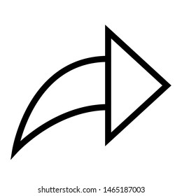 redo arrow line vector icon