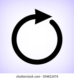 redo -  black vector icon
