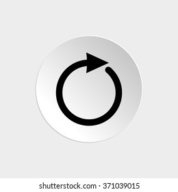 redo  - black vector icon
