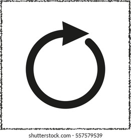 redo -  black vector icon
