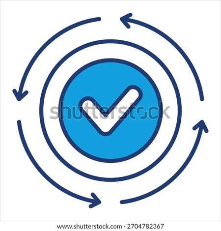 Redo blue Icon Vector Illustration