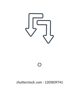 Redo concept line icon. Linear Redo concept outline symbol design. This simple element illustration can be used for web and mobile UI/UX.