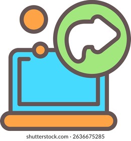 Redo Filled Style Icon Design