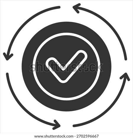 Redo Glyph Icon Vector Illustration
