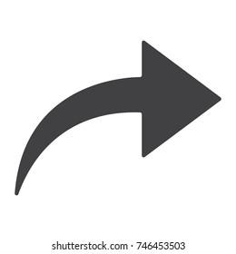 Redo glyph icon, web and mobile, next sign vector graphics, a solid pattern on a white background, eps 10.