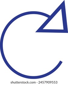 Redo Icon blue color eps format