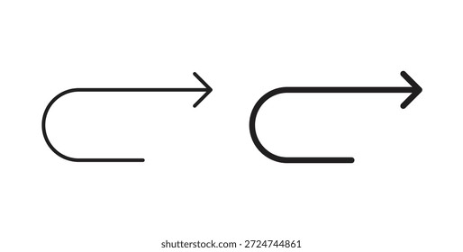 Redo icon. filled flat sign for mobile concept and web design