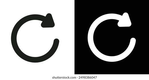 Conjunto de símbolos de línea plana de icono de Rehacer.