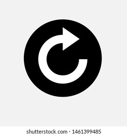Redo Icon. Forward or Refresh Illustration As A Simple Vector Sign & Trendy Symbol for Design,  Websites, Presentation or Mobile Application.
