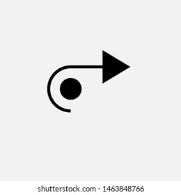 Redo Icon. Forward or Refresh Illustration As A Simple Vector Sign & Trendy Symbol for Design,  Websites, Presentation or Mobile Application.