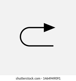 Redo Icon. Forward or Refresh Illustration As A Simple Vector Sign & Trendy Symbol for Design,  Websites, Presentation or Mobile Application.