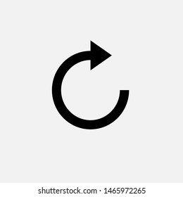 Redo-Symbol. Vorwärts- oder Auffrischen von Illustrationen als einfaches Zeichen und Trendsymbol für Design, Websites, Präsentationen oder mobile Anwendungen.