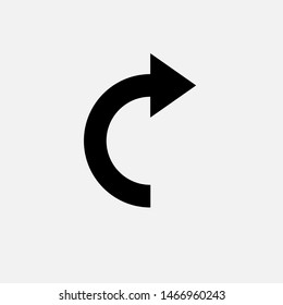Redo Icon. Forward, Refresh Illustration. Applied as Trendy Symbol for Design Elements, Websites, Presentation and Application - Vector.