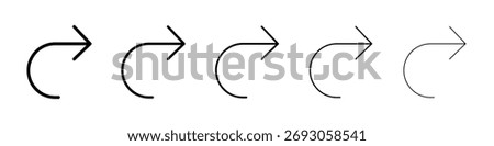 Redo icon for mobile concept and web design.
