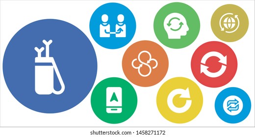 redo icon set. 9 filled redo icons.  Simple modern icons about  - Arrow, Change, Refresh, Redo, Sync, Loop