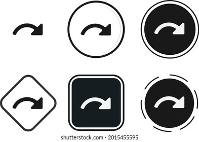 conjunto de iconos de rehacer. Colección de contorno negro de alta calidad para diseño de sitios web y aplicaciones de modo oscuro móvil. Ilustración del vector sobre fondo blanco
