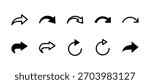 Redo Icon Set Line and Solid style for Action Repetition