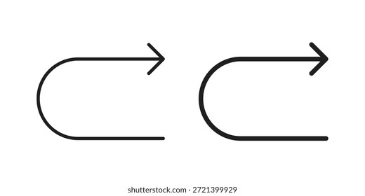 Ícone Refazer do modelo. Conjunto de gráficos vetoriais de ícones
