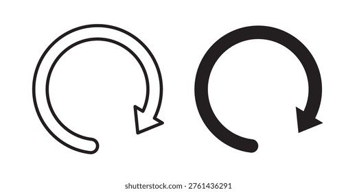 Redo icon for web, design. Linear illustrations, editable strokes